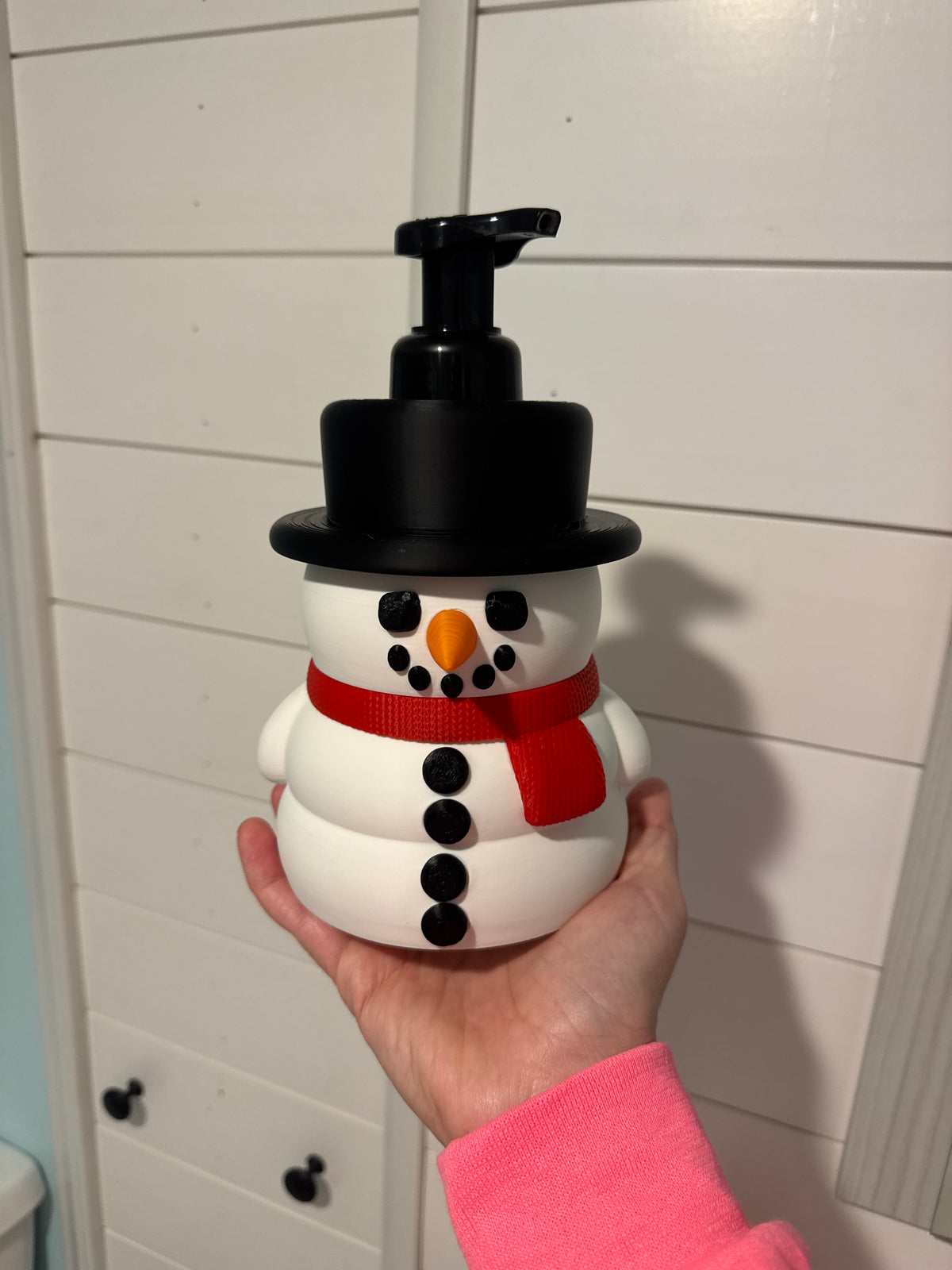 3D Printed Snowman Soap Holder