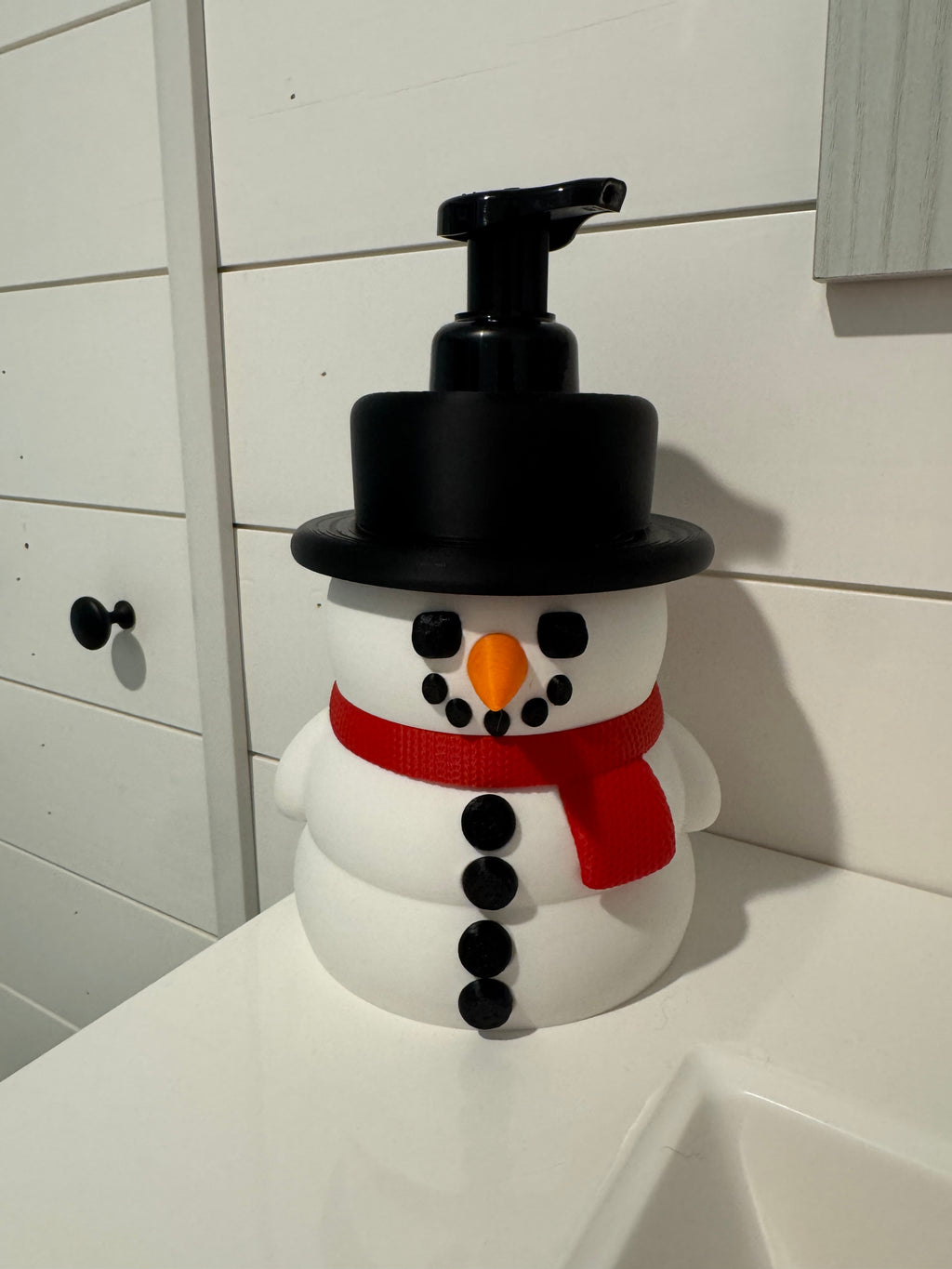 3D Printed Snowman Soap Holder