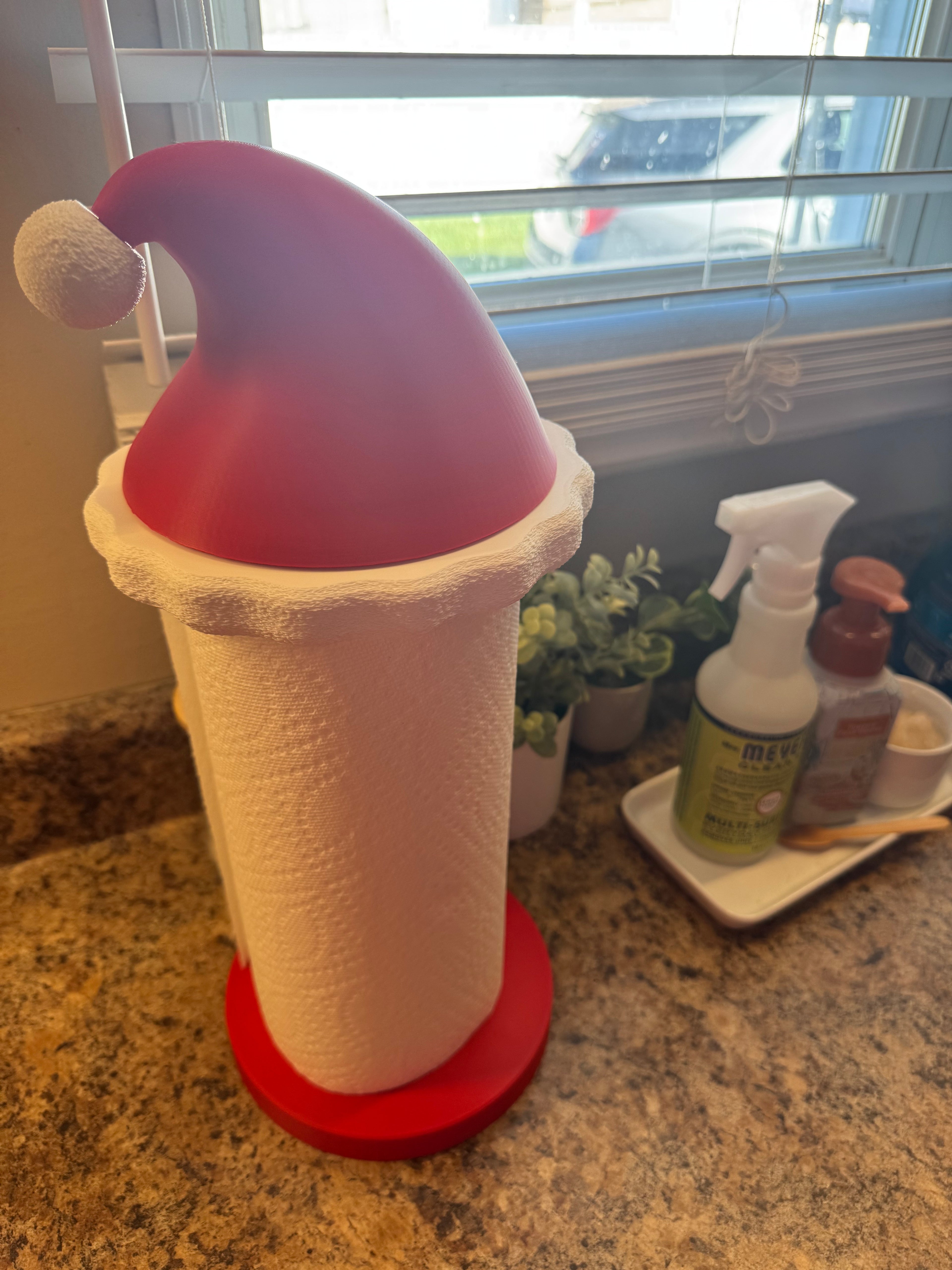 🎅 Santa Hat Paper Towel Holder