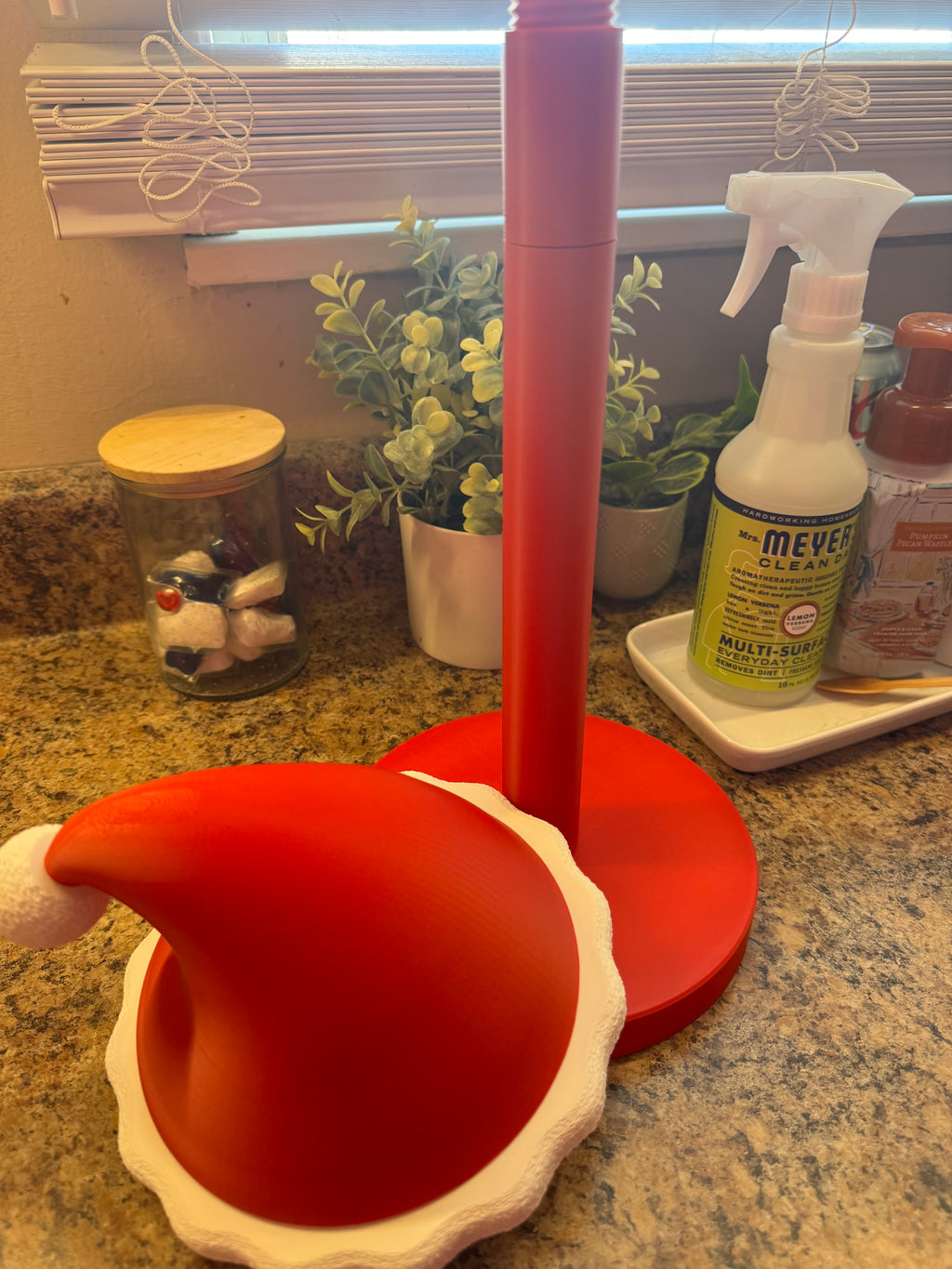 🎅 Santa Hat Paper Towel Holder