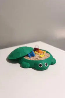 Turtle Sandbox Zen Garden | Kinetic Sand Desk Toy