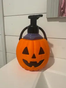 Halloween Pumpkin Foaming Soap Holder | Jack O Lantern Hand Soap Dispenser Holder | Spooky Bathroom Decor | Fall Halloween Decor