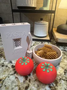 3D Print Kids Pretend Pasta Play Set | Spaghetti & Tomato Play Food | Pasta Box, Bowl & Spoon | Montessori Kitchen Toy | Pretend Cooking Set