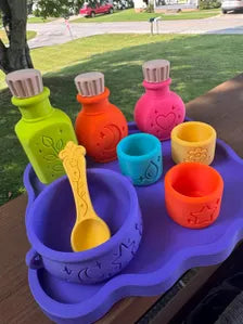 Kids Potion Play Set – Magical Pretend Play Witch Kit, Cauldron, Potion Bottles & Cups, Halloween Gift for Kids