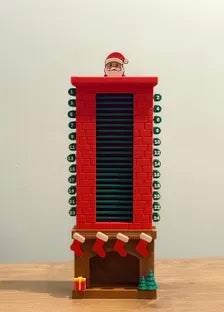 Santa Down the Chimney Advent Calendar | Christmas Countdown | Interactive 3D Printed Santa Countdown | Kids Christmas Tradition