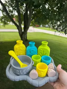 Dino Sensory Play Set, Dino Potion Making Kit, Pretend Play Dinosaur Set, Kids Sensory Activity, 3D Printed Dino Toy