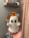 Spicy Ghost Soap Dispenser | Funny Halloween Bathroom Decor | Rude Ghost Middle Finger Soap Holder | 3D Printed Halloween Decor
