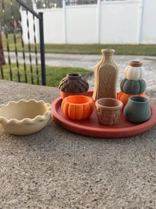 Fall Play Set for Kids | Autumn Pretend Play Set | Fall Home Decor | 3D Printed Seasonal Decoration | Kids Fall Sensory Play
