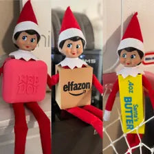 Red Person Outfit Bundle – 3 Piece Funny Christmas Costume Set – Butter, Elfazon Box & Doh Inspired Outfits – Accessories