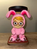 Pink Bunny Suit Candle Holder | Christmas Movie Inspired Decor | Funny Holiday Candle Holder | 3D Printed Christmas Gift