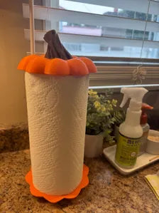 Pumpkin Paper Towel Holder | Fall Kitchen Decor | 3D Printed Paper Towel Stand | Autumn Pumpkin Kitchen Accessory