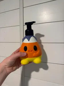 Candy Corn Soap Holder | 3D Printed Halloween Soap Dispenser Holder | Fall Bathroom Decor | Bath & Body Works Foaming Soap Holder